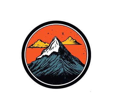 P.A.C. DIY Custom Patches sunset mountain