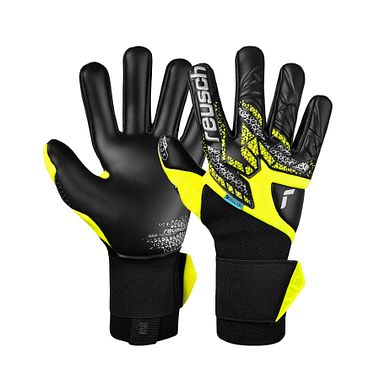 Reusch Attrakt Gold X NC safety yellow/silver/black