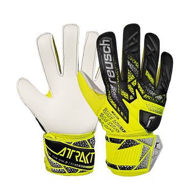 Reusch Attrakt Solid Junior safety yellow/silver