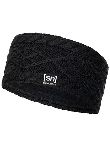 SN Super Natural KNIT HEADBAND jet black