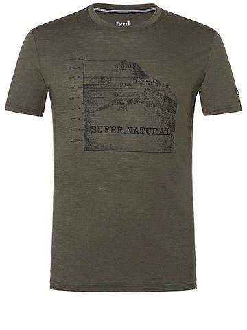 SN Super Natural M 7 PEAKS TEE black ink/jet black