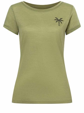 SN Super Natural W TROPICAL ADVENTURE TEE sage/jet black