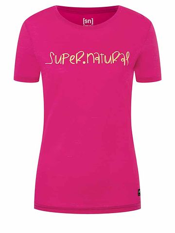 W SIGNATURE TEE fuchsia red/illum