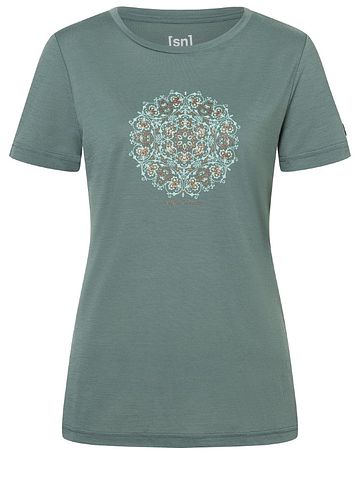 SN Super Natural W ORNAMENT TEE b.green/l.jade/co