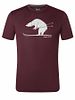 SN Super Natural M SKIING BEAR TEE wine tasti/f grey