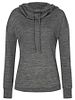 SN Super Natural W FUNNEL HOODIE caviar melange